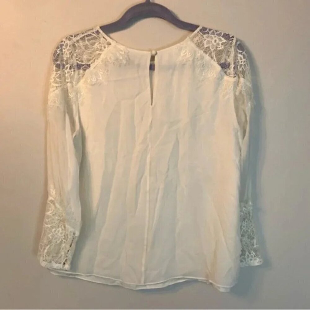Alice + Olivia Lace 100% Silk Blouse S - Picture 2 of 11